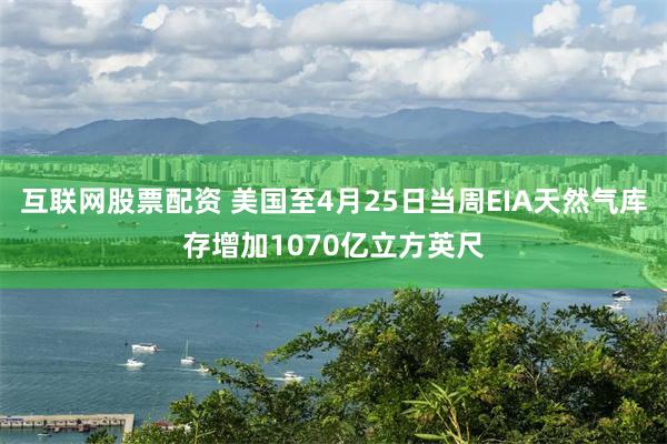 互联网股票配资 美国至4月25日当周EIA天然气库存增加1070亿立方英尺