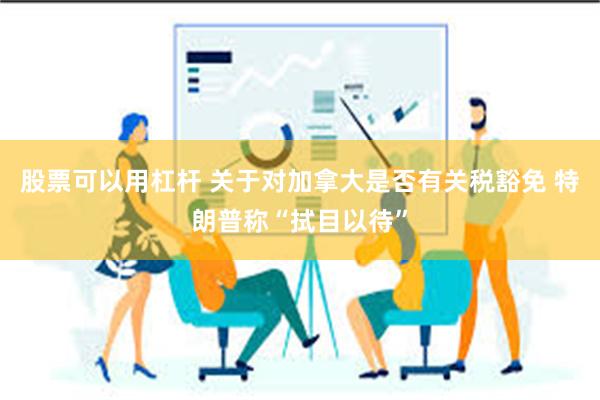 股票可以用杠杆 关于对加拿大是否有关税豁免 特朗普称“拭目以待”