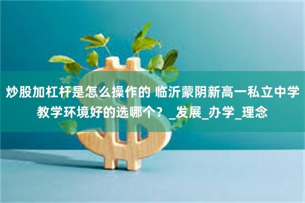 炒股加杠杆是怎么操作的 临沂蒙阴新高一私立中学教学环境好的选哪个？_发展_办学_理念