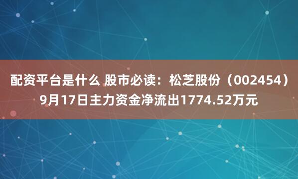 配资平台是什么 股市必读：松芝股份（002454）9月17日主力资金净流出1774.52万元